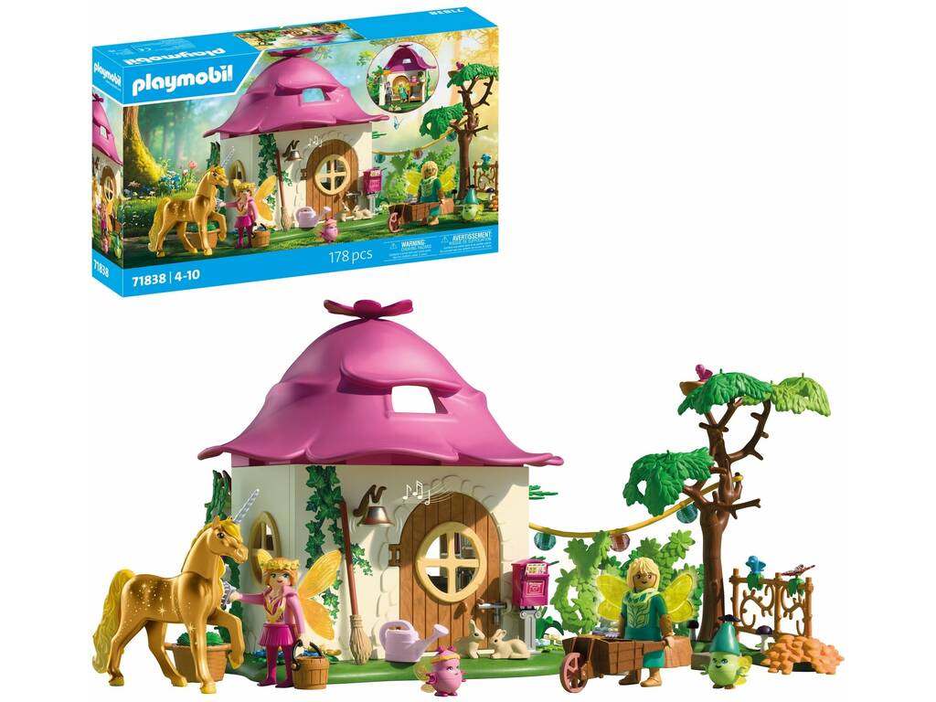 Playmobil Maison des fées avec licorne dorée