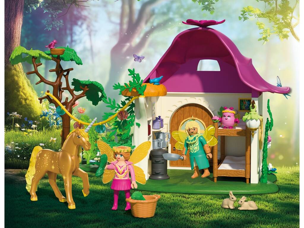 Playmobil Maison des fées avec licorne dorée