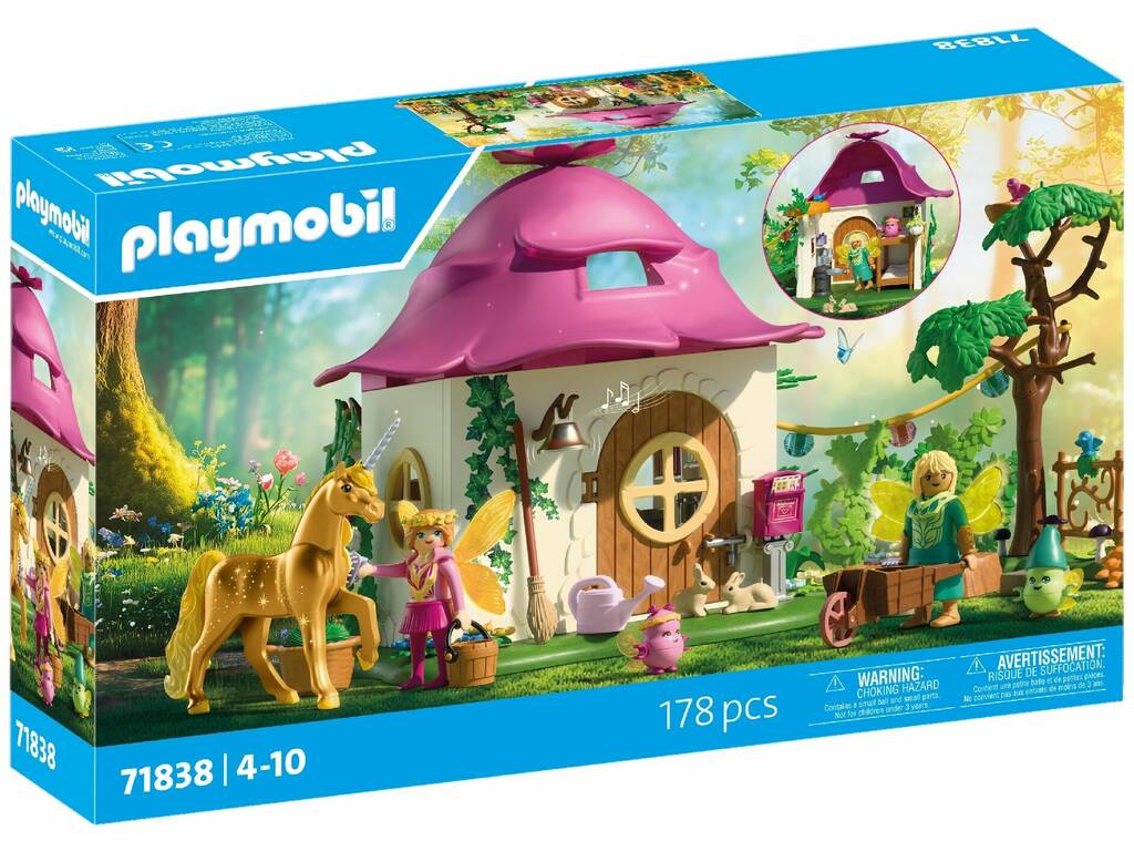 Playmobil Maison des fées avec licorne dorée