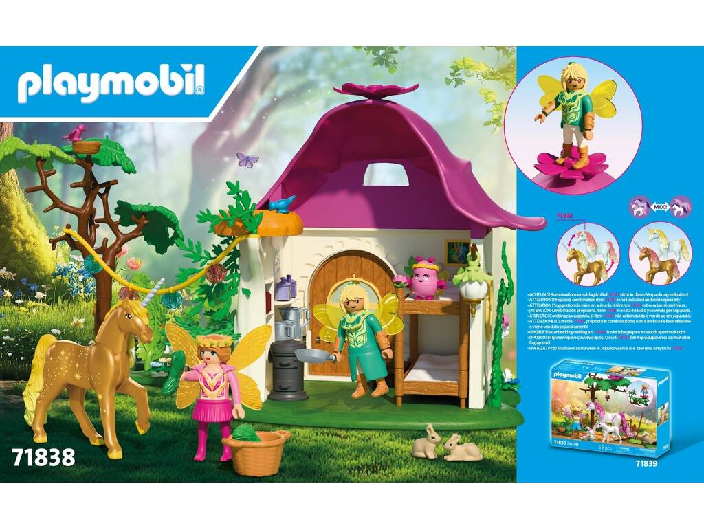 Playmobil Maison des fées avec licorne dorée