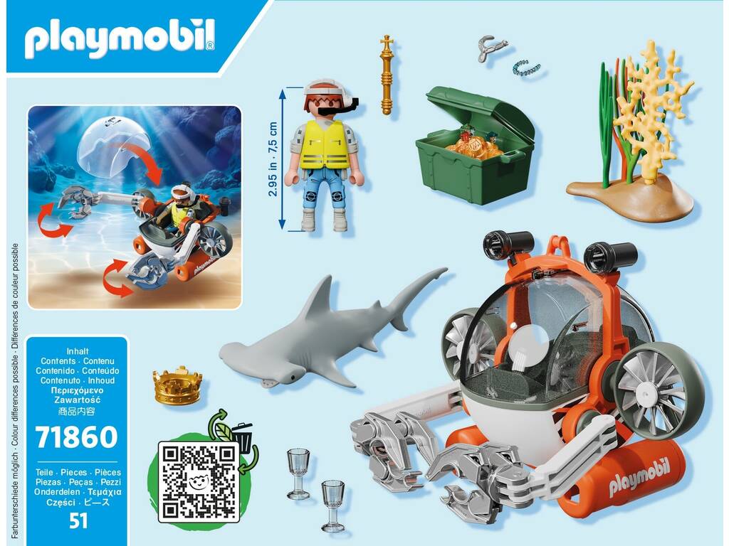 Playmobil Chasse au trésor avec sous-marin
