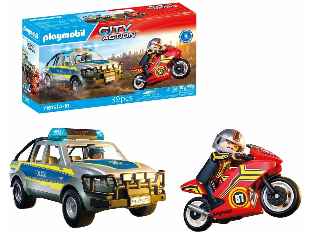 Playmobil City Action Pick Up Persecución Policial