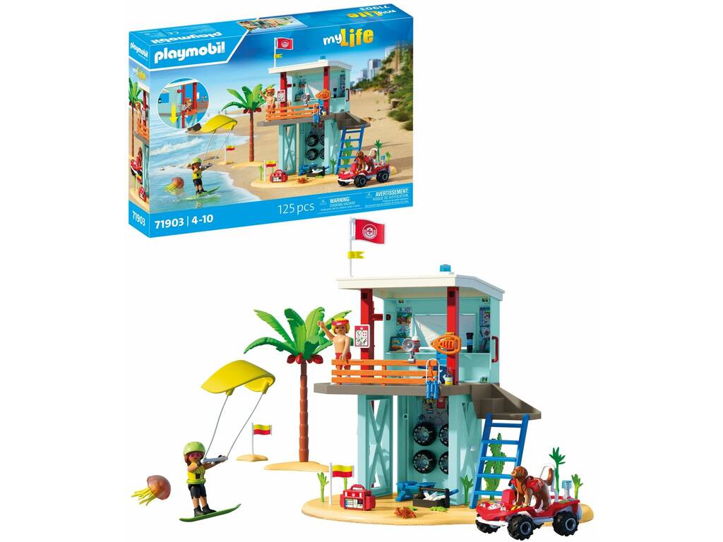 Playmobil My Life Torre de Vigilancia con Coche de Playa