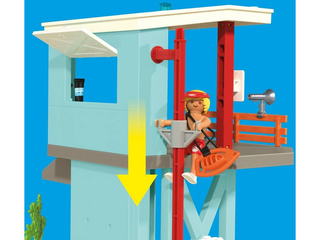 Playmobil My Life Torre de Vigilancia con Coche de Playa
