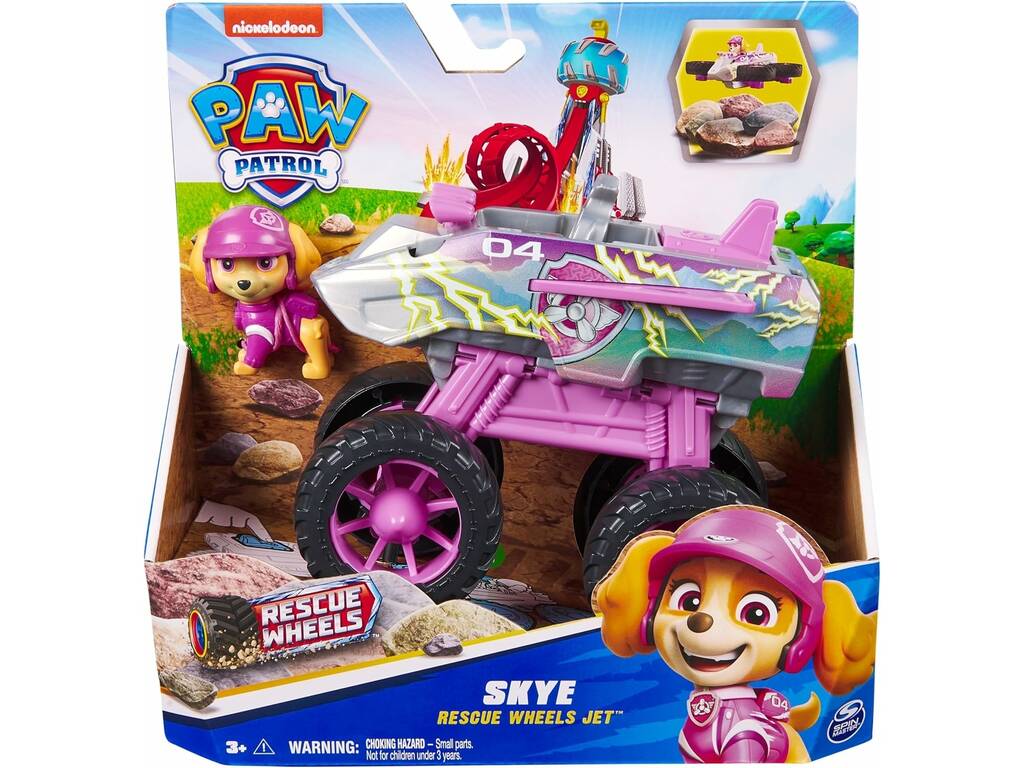 Patrulha Canina Rescue Wheels Veículo Jet com Figura Skye