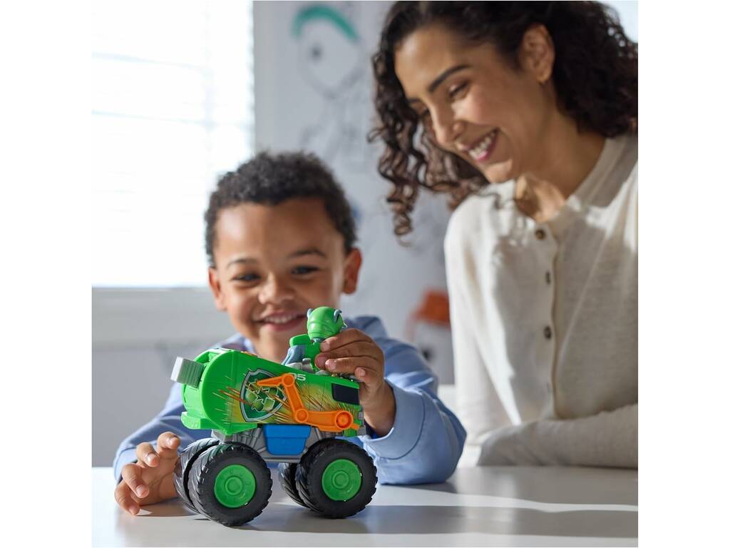Paw Patrol Rescue Wheels Veicolo Recycle Truck con personaggio Rocky
