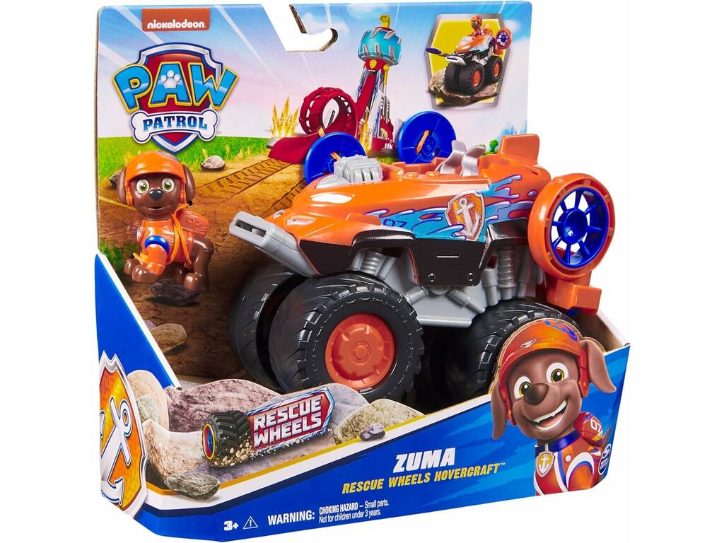 Paw Patrol Rescue Wheels Hovercraft con figura Zuma