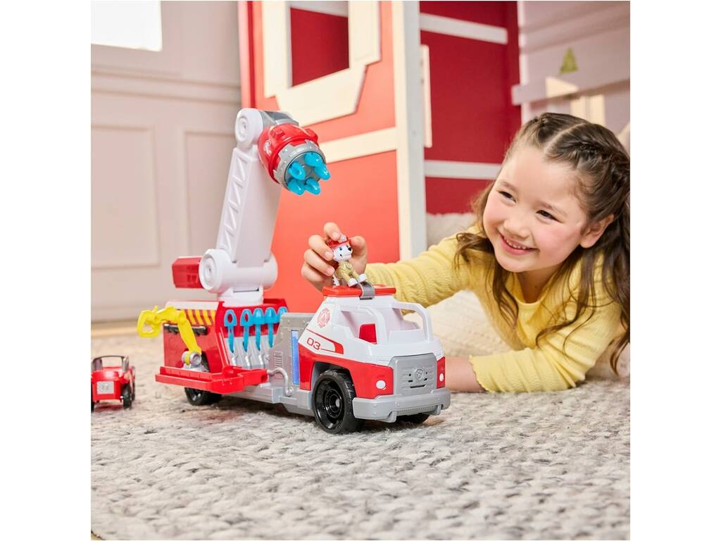 Paw Patrol Fire Rescue Marshall con camion dei pompieri con luci e suoni