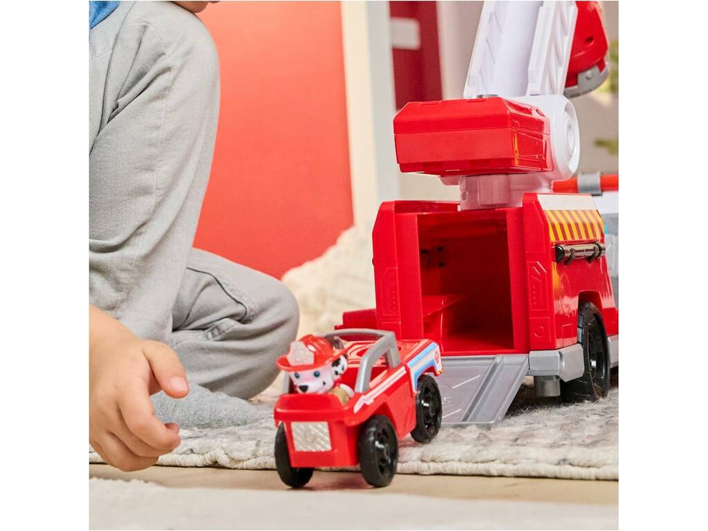 Paw Patrol Fire Rescue Marshall con camion dei pompieri con luci e suoni