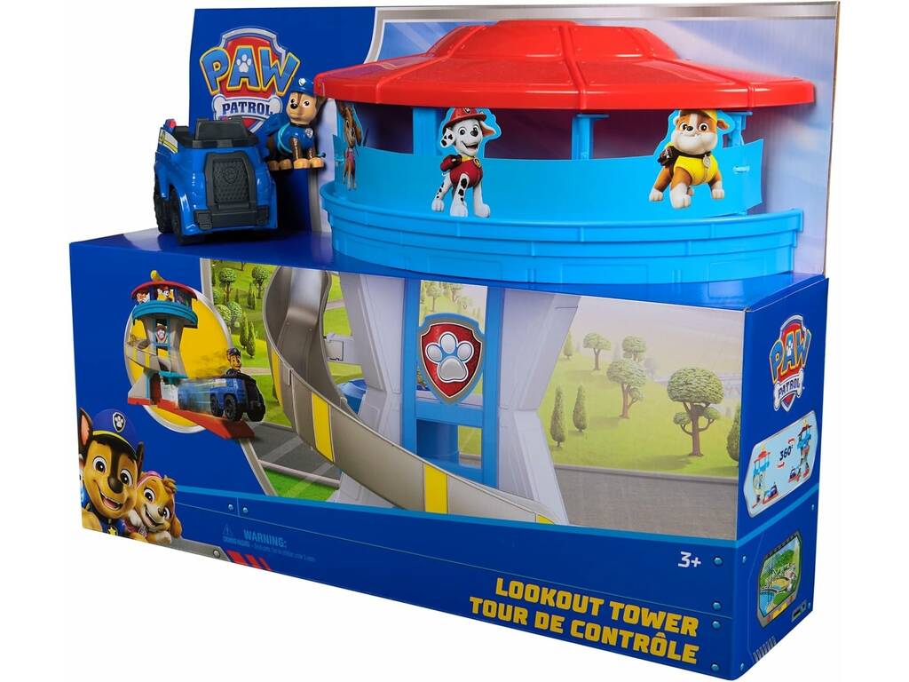 Paw Patrol Torre di controllo con veicolo e personaggio Chase
