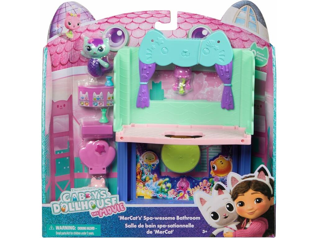 La Casa delle Bambole di Gabby Playset Camera da letto Bagno di MerCat