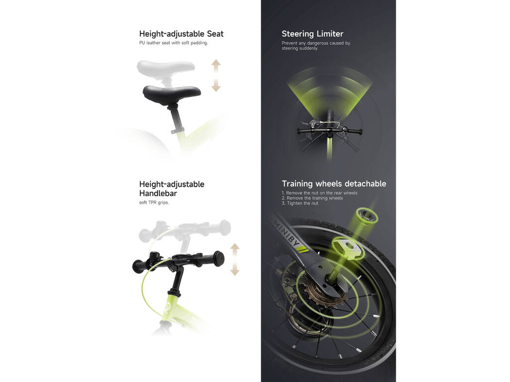 Bicicletta Miniby 3 in 1 da 14
