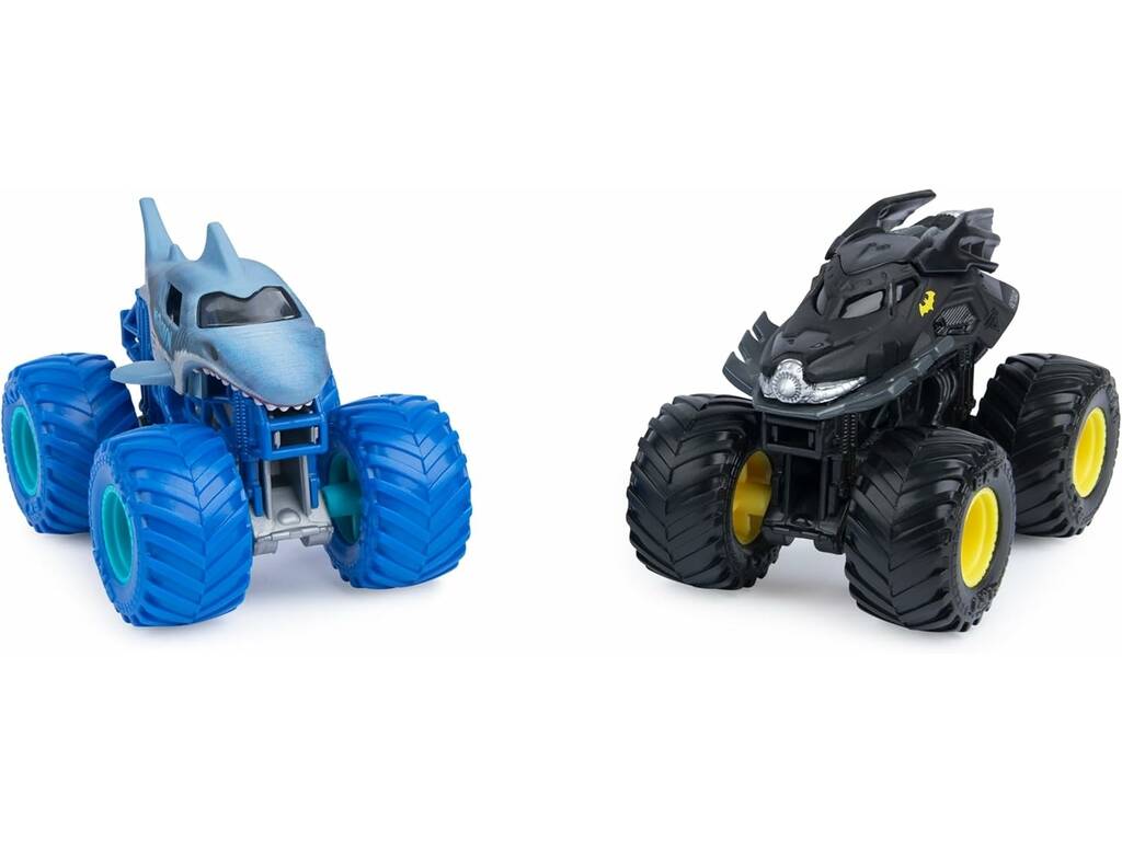 Monster Jam Pack 2 Diecast Vehicles Megalodon VS Batman 1:64