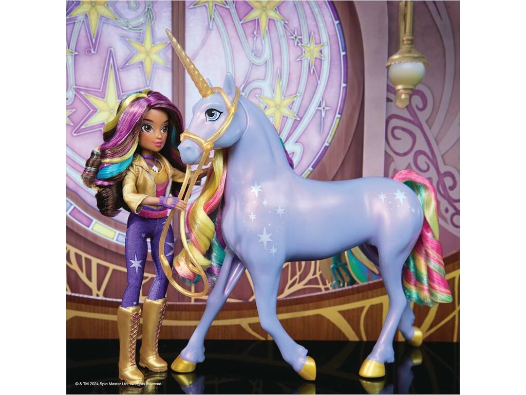 Unicorn Academy Boneca Sophia e Rainbow com Luz e Sons