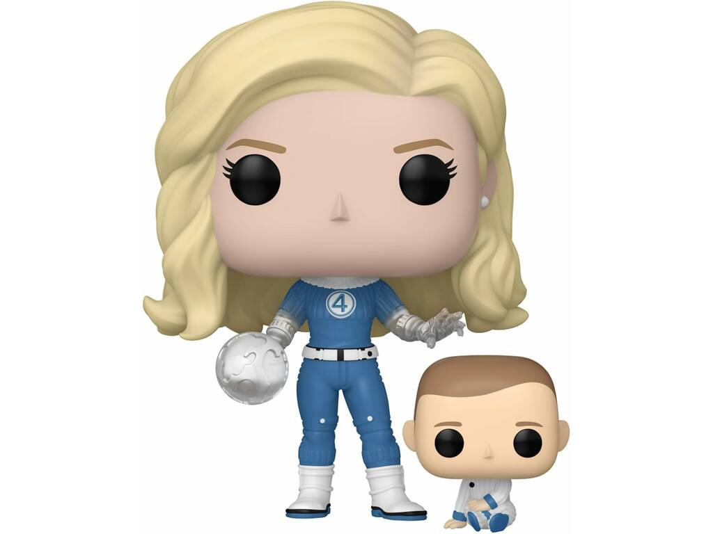 Funko Pop I Fantastici 4 Primi Passi Figura La Donna Invisibile e Franklin con Testa Oscillante