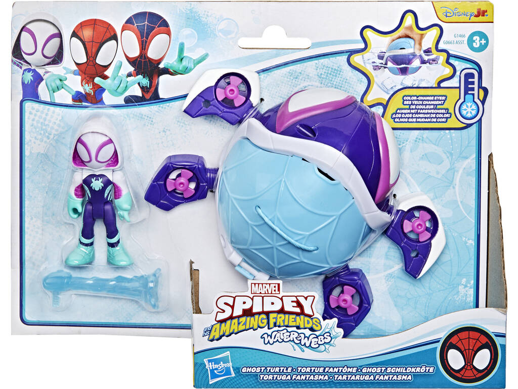 Spidey Waterwebs Figura y Vehículo Ghost Turtle