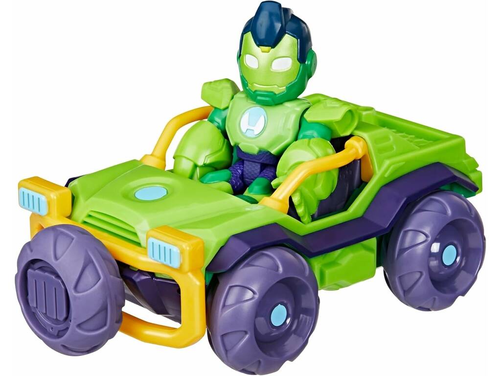 Marvel Iron Man And His Awesome Friends Figura Iron Hulk con bolide Iron