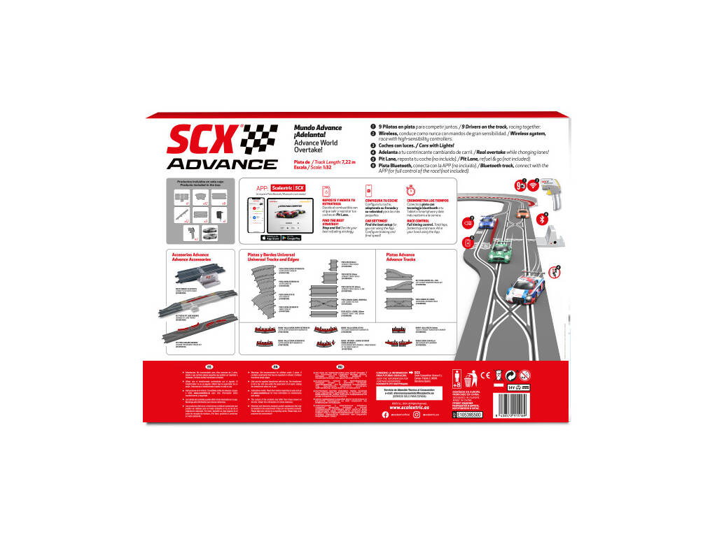 Scalextric Advance 1:30 Circuito Touring Series con 2 veicoli