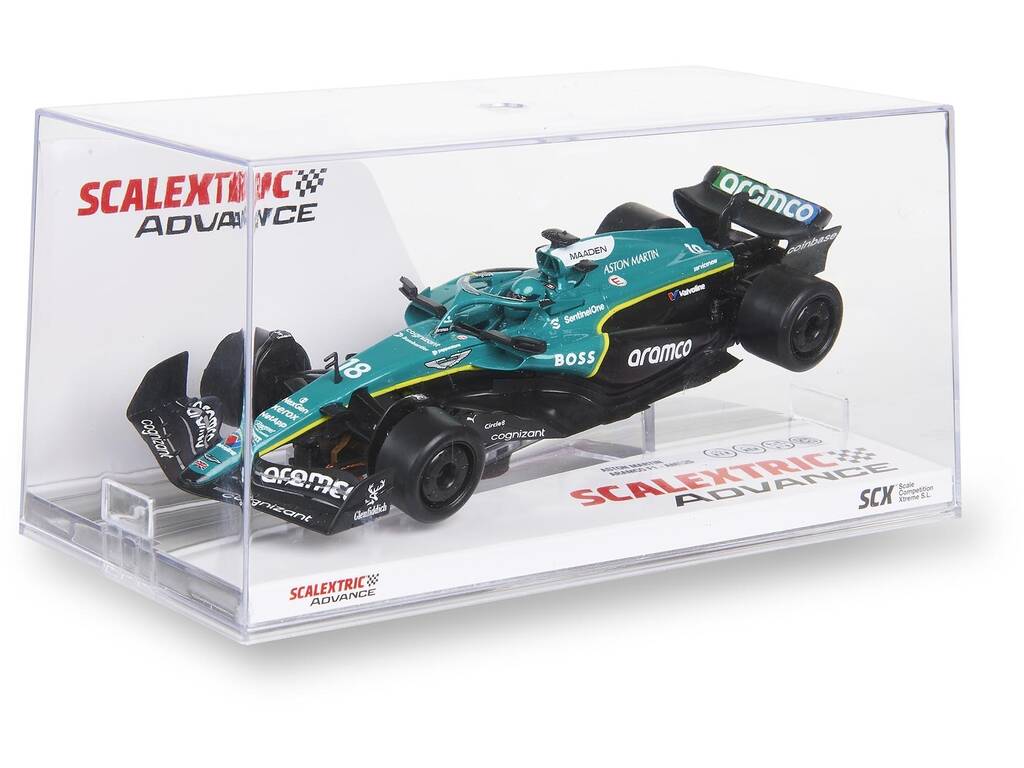 Scalextric Classic 1:32 Auto Aston Martin Aramco F1 AMR25 di Stroll