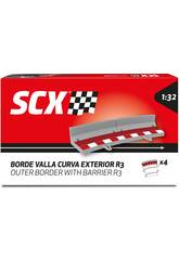 Scalextric Classic 1:32 Pack 4 barrières avec bord extérieur incurvé R3