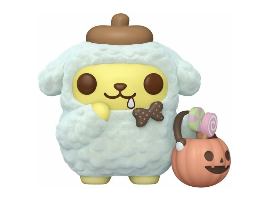 Funko Pop Pompompurin Sanrio Figura Pompompurin Flocked con Borsa Zucca