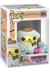Funko Pop Pompompurin Sanrio Figur Pompompurin Flocked mit Kürbis-Tasche