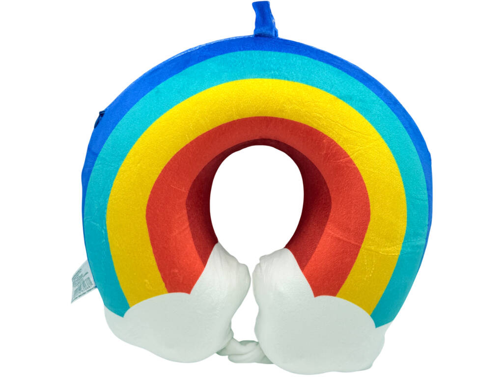 Cuscino da viaggio per collo Arcobaleno intenso 27x27 cm