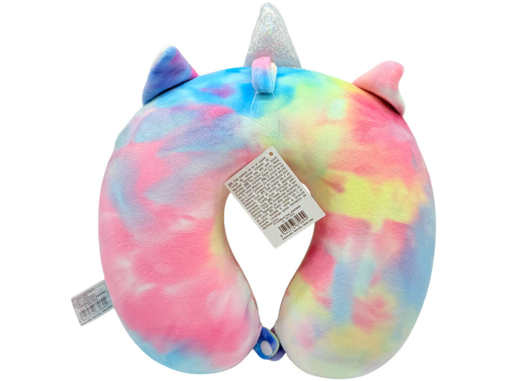 Cuscino da viaggio per collo Unicorno multicolore 27x27 cm