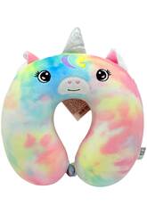 imagen Oreiller de voyage pour le cou Unicorn multicolore 27 x 27 cm