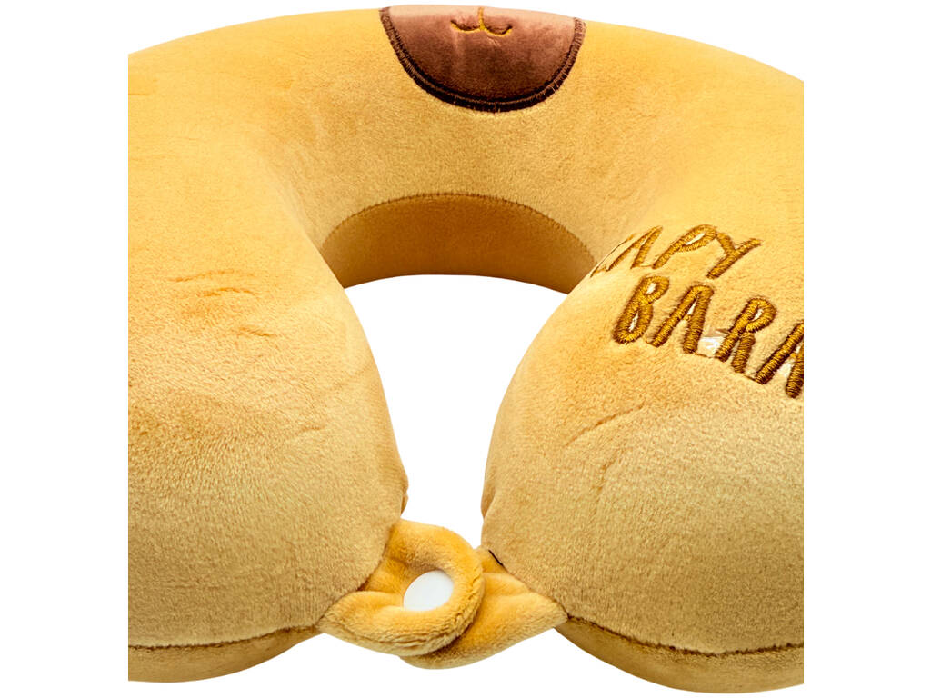 Cuscino da viaggio per collo Capibara Marrone 27x27 cm