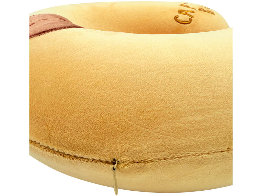Cuscino da viaggio per collo Capibara Marrone 27x27 cm