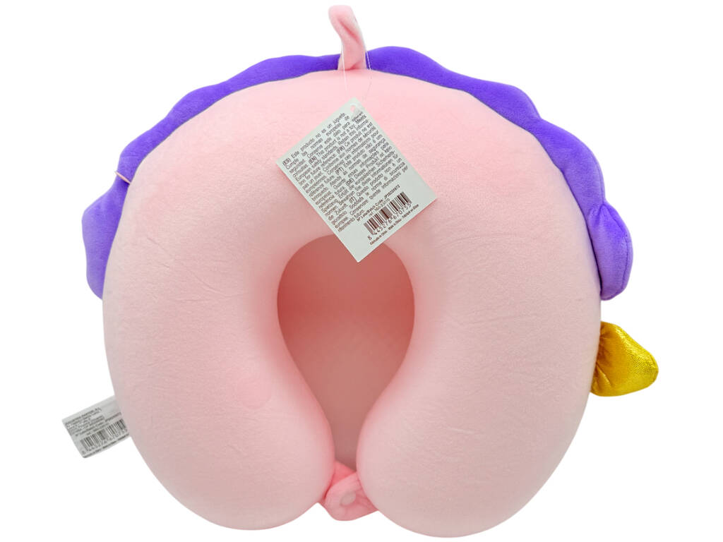 Cuscino da viaggio per il collo Unicorno Rosa 27x27 cm
