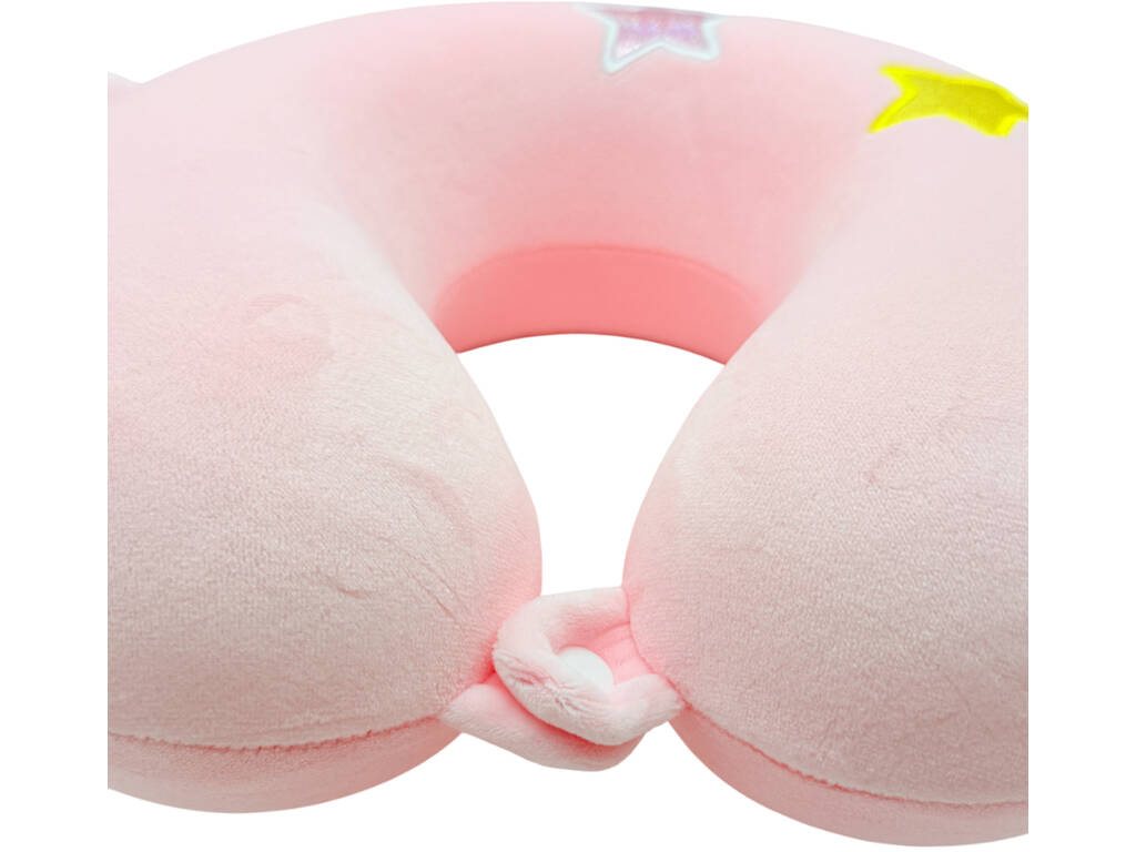 Cuscino da viaggio per il collo Unicorno Rosa 27x27 cm