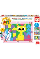 Magic Art Number Set Malen nach Zahlen Dschungeltiere