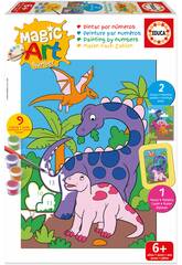 Magic Art Number Set Malen nach Zahlen Dinosaurier