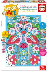 Magic Art Number Set Malen nach Zahlen Flamingos