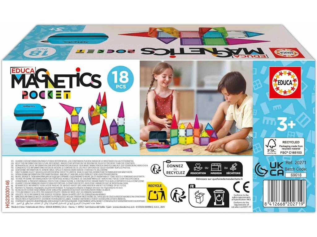 Educa Magnetics Pocket 18 pezzi