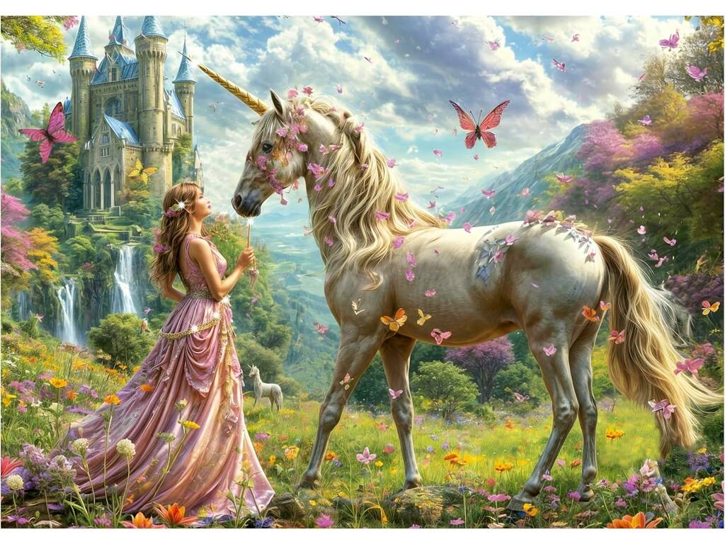 Puzzle 500 Fadas, Unicórnios e Borboletas