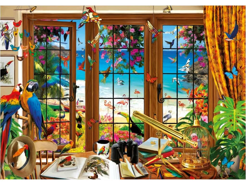 Puzzle 1500 Janela Do Observador De Aves