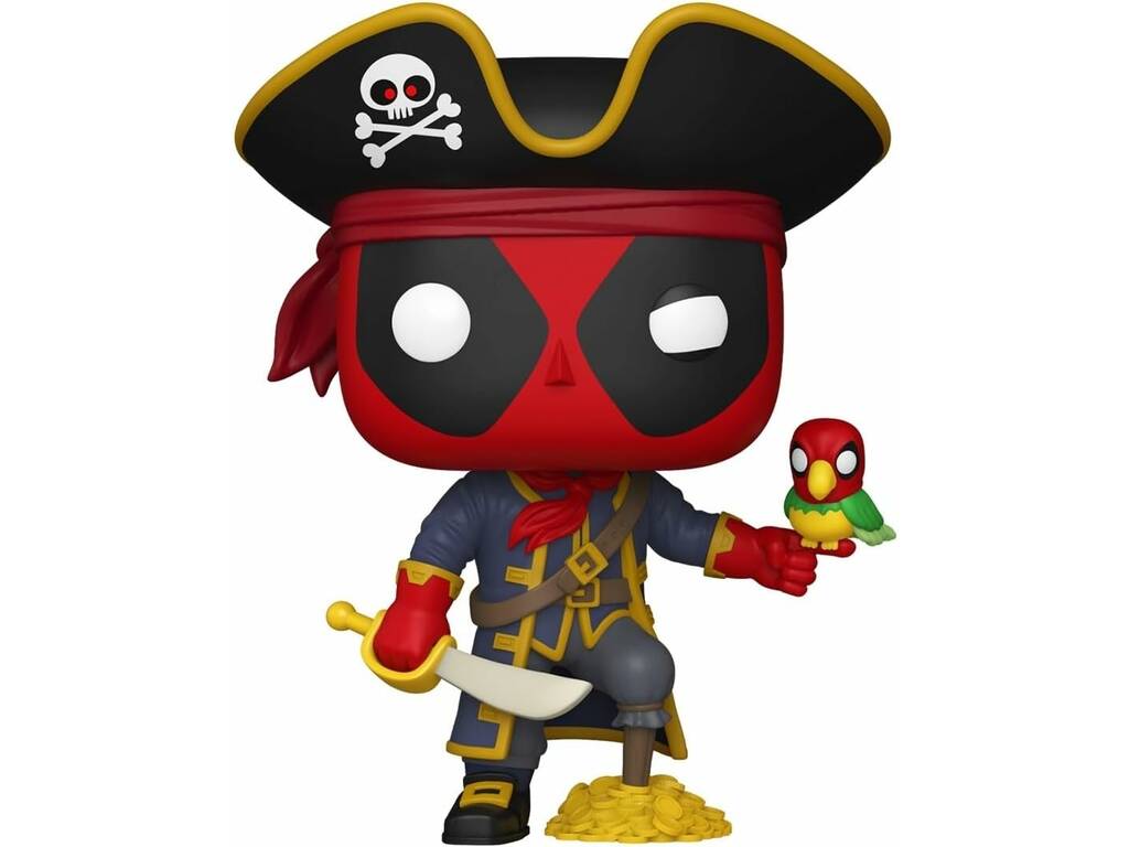 Funko Pop Plus Deadpool Figura Deadpool As Long John Silver con testa oscillante