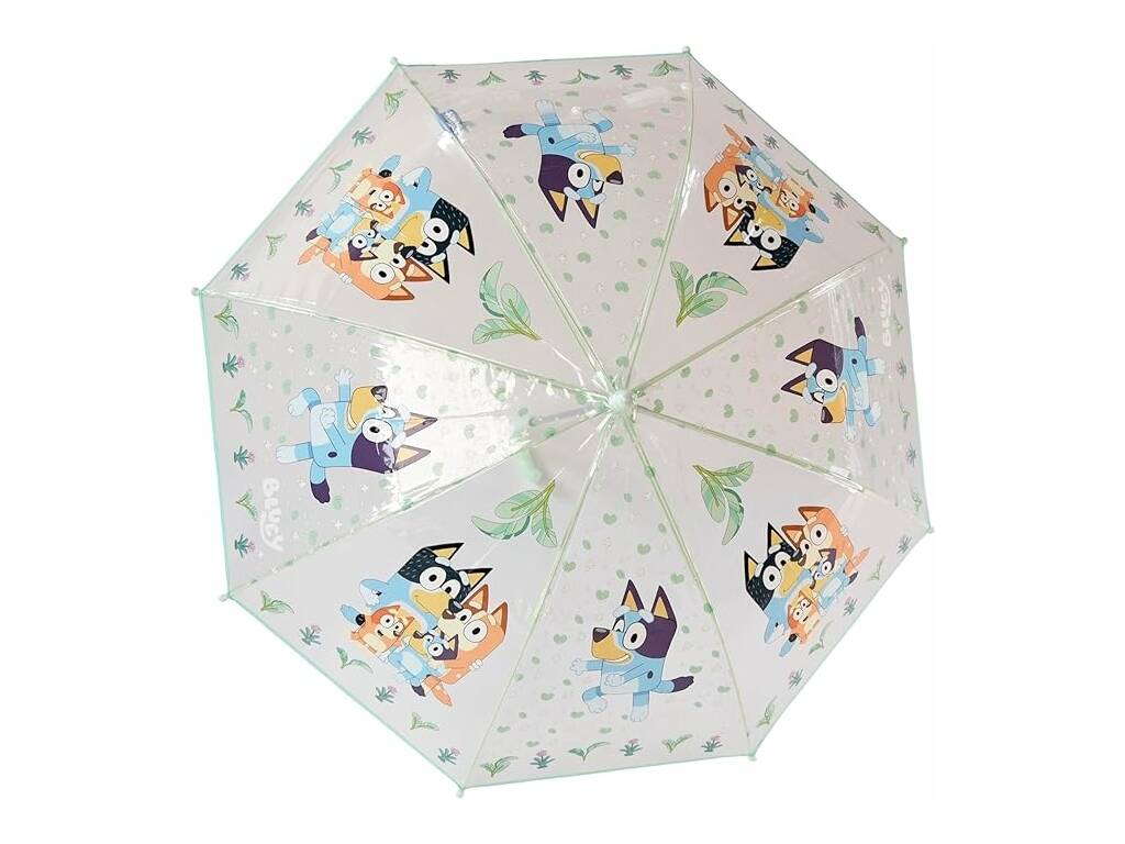 Bluey Ombrello trasparente per bambini con stecchi da 48 cm