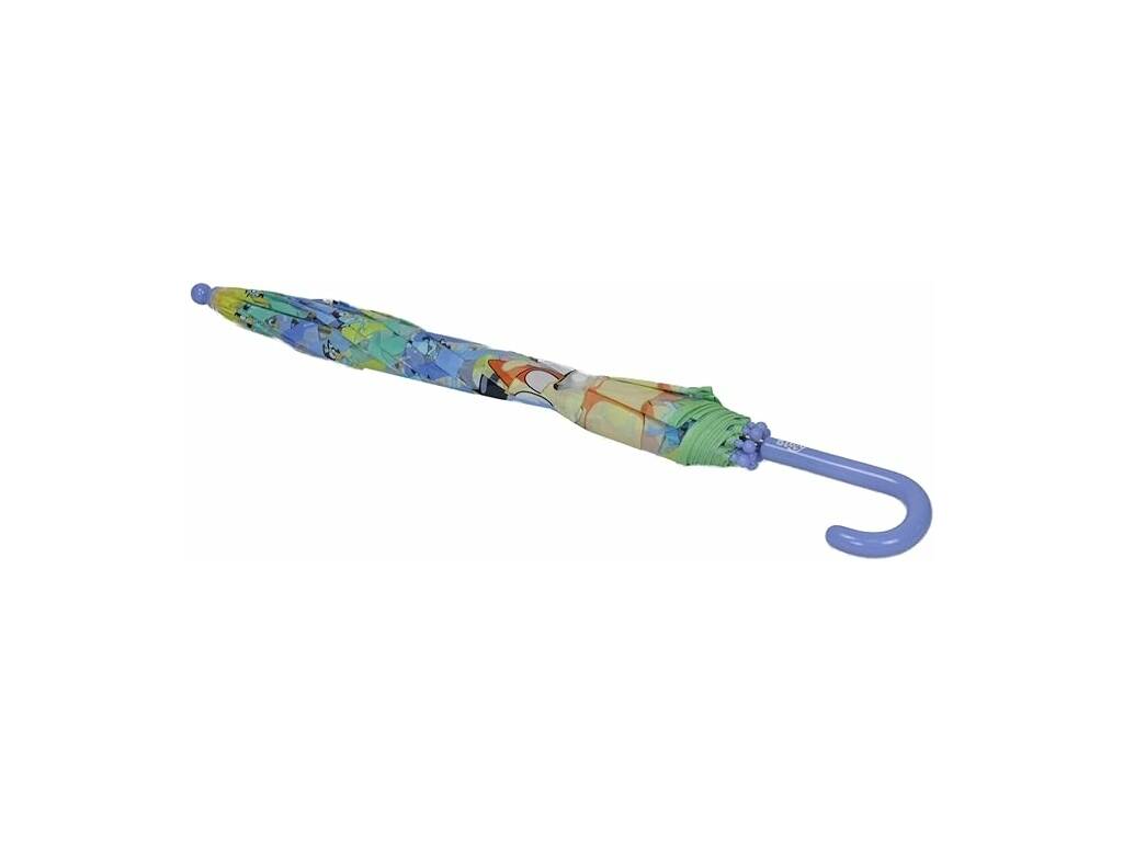Bluey Ombrello per bambini trasparente con bolle e stecca da 48 cm