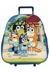 Zaino trolley Bluey 3D per la scuola materna 32x26x10 cm