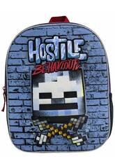 Minecraft Vorschulrucksack 3D Hostile Behaviour 30x26x8 cm