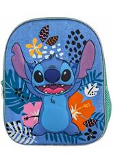 Disney Stitch Mochila Preescolar Tropical 3D de 30x26x8 cm