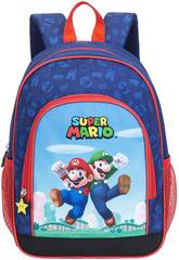 Zaino scolastico Super Mario con tasche 37x27x17 cm