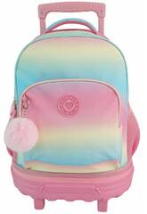 Blin Blin Gradient Pink Rucksack mit Trolley-Kompatibilität 30x30x20 cm
