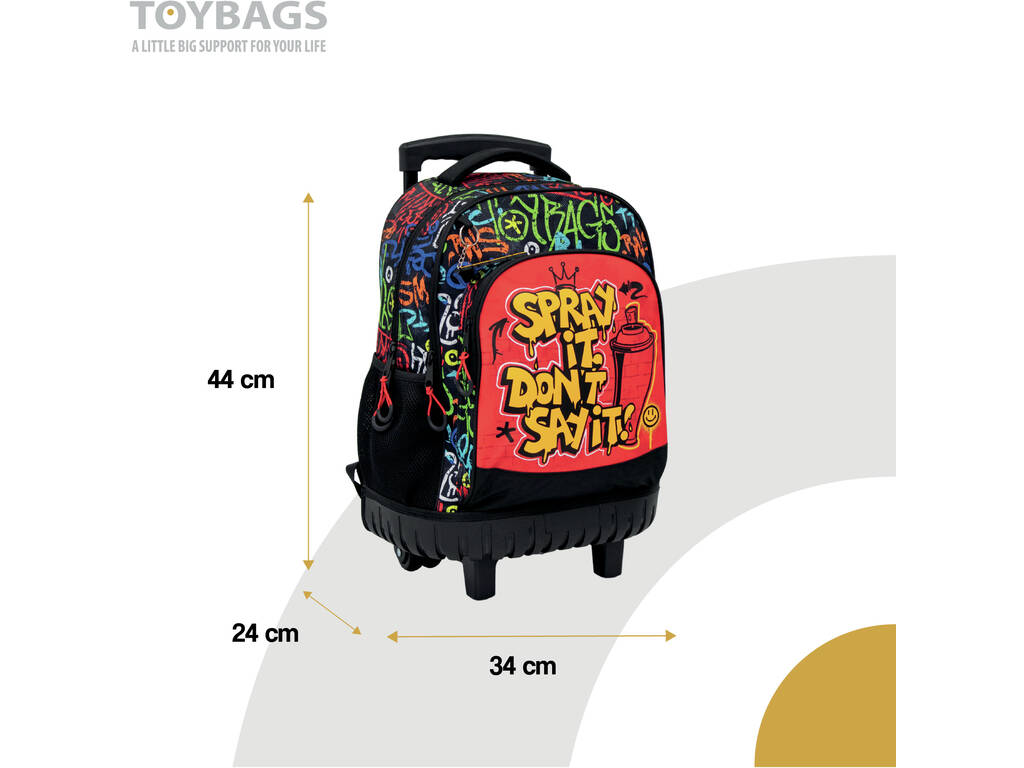 Spray It Mochila con Carro Extraible de 50x34x26 cm
