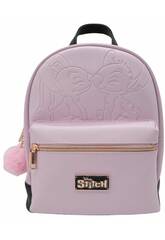 Disney Stitch Rucksack Stitch und Angel Rosa 28x22x11 cm
