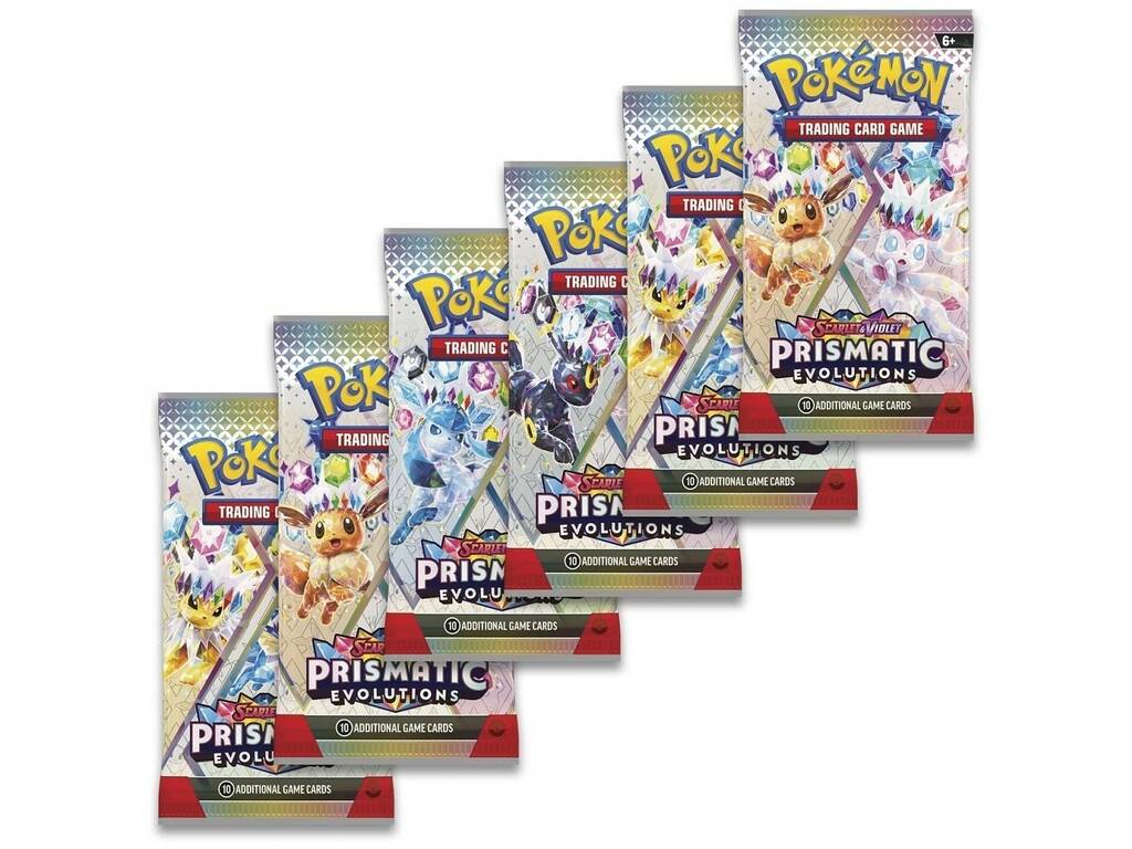 Pokémon TCG Scarlet & Violet Prismatic Evolutions Booster Bundle con 6 Sobres